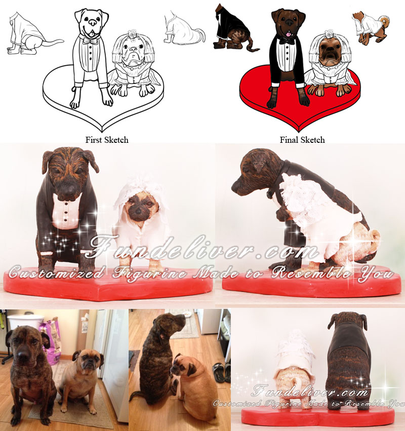 Dogs Wedding Cake Toppers